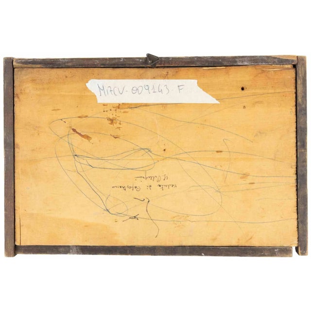 Sirio Pellegrini, View of Capestrano, Oil Painting, 1970s For Sale - Image 4 of 5