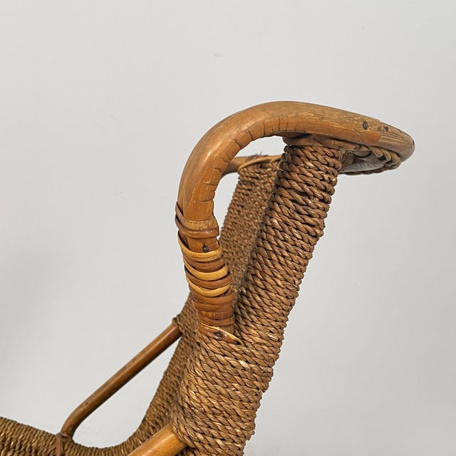 Vintage Italian Art Deco Chairs in Rattan, 1930s, Set of 4 For Sale - Image 14 of 18