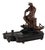 Antique F Barbedienne French Bronze Seated Roman Bronze & Marble Inkwell. The back of the figure bears the Barbedienne...