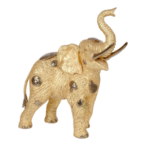 1994 Jiang Tiefeng "Golden Elephant" Hand Signed Limited Edition 7/225 Cold Painted Bronze Sculpture Excellent