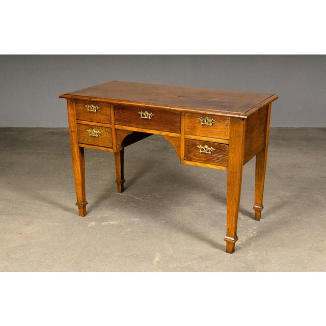 Biedermeier Desk in Oak For Sale - Image 9 of 18