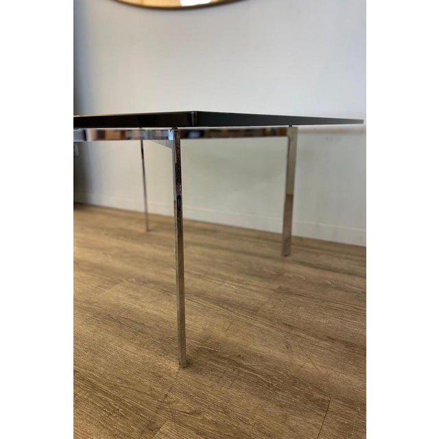 Ludwig Mies van der Rohe Barcelona Collection Square Coffee Table in Glass and Steel attributed to Ludwig Mies van der Rohe for Knoll International, 1950s For Sale - Image 4 of 15