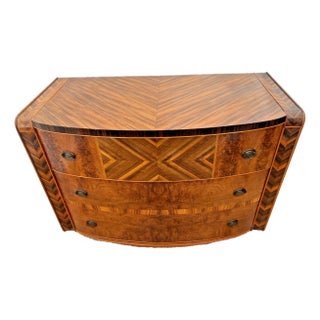 Antique Art Deco Buffet Large Sideboard Server Chest Three Dovetail Drawers For Sale