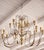 Gold Monumental Swedish Gustavian 12-Light Iron & Parcel GiltWood Chandelier, Rewired For Sale - Image 8 of 12
