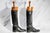 Black Nice Classic Antique English Black Leather Riding Boots With Wood Trees Home Decor Prop For Sale - Image 8 of 9