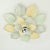 Beautiful vintage pastel colored flush mount with metal leafs. Made by Eglo Germany around the 1980s/90s. The lamp is in...