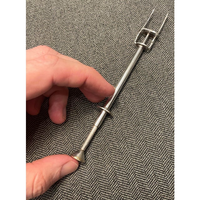 Traditional 1960s Silverplate Mechanical Olive Pick For Sale - Image 3 of 6