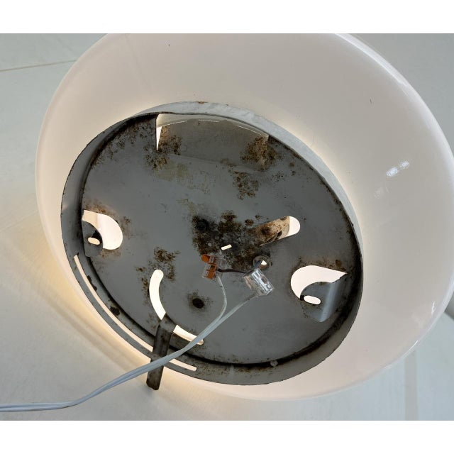 Large Bauhaus White Opaline Ceiling Lamp, 1930s For Sale - Image 9 of 11