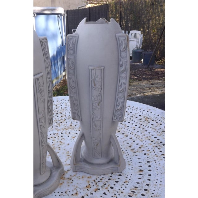 Pair of Vases Art-deco Royal Dux, height: 39 cm, diameter: 14 cm, very good condition This piece has an attribution mark,...