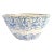 Antique Large 19th-Century Blue and White Spongeware Bowl For Sale