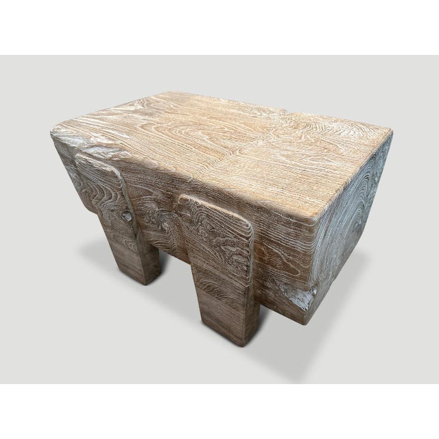 Contemporary Andrianna Shamaris Minimalist Small Coffee Table, Side Table or Bench For Sale - Image 3 of 6