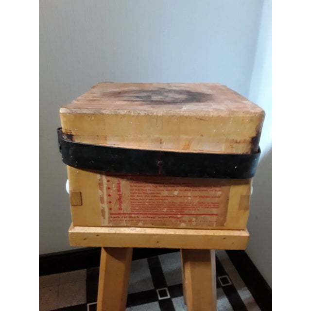 Brown Vintage Chopping Board from Burgdorf-Blöcke For Sale - Image 8 of 9