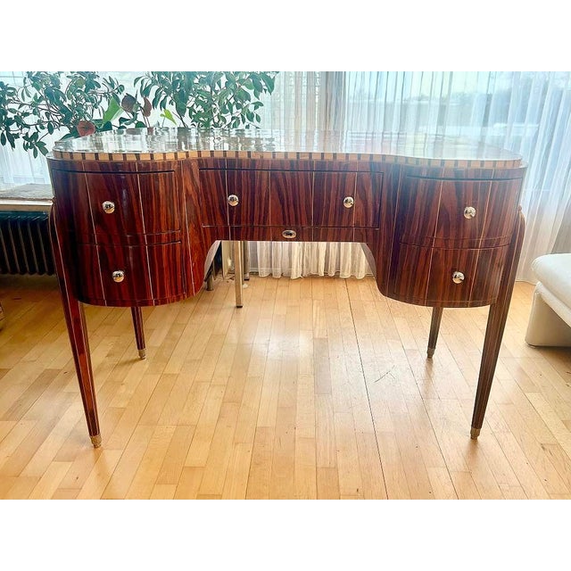 Art Deco Style Desk in Walnut For Sale - Image 11 of 11