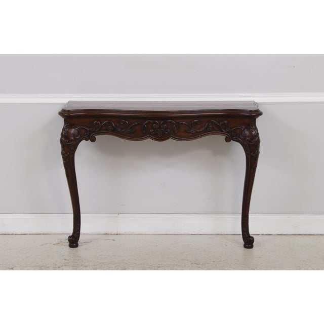 Age: Approx: 15 Years Old Details: Model 3430-88 Mahogany Fine Carved Details Queen Anne Legs & Pad Feet Wall Mount Table...