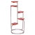 Red Bauhaus Plant Stand in Chrome and Lacquered Wood, Former Czechoslovakia, 1930s For Sale - Image 8 of 8