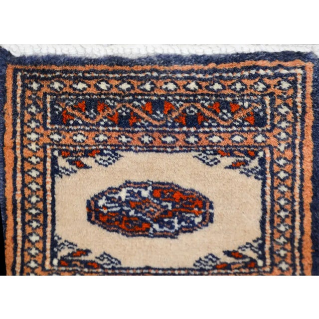 Textile Petite Mid-20th Century Bakhara Rug For Sale - Image 7 of 11