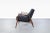 Wood Danish Modern Black Leather and Walnut Lounge Chairs by Ib Kofod Larsen for Selig For Sale - Image 7 of 11