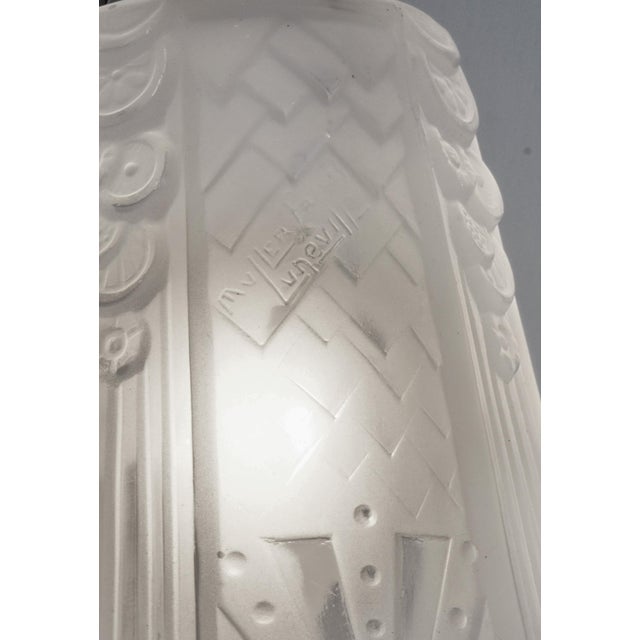 Silver A Pair of French Art Deco Wall Sconces by Marcel Hudry & Muller Freres 1920s France For Sale - Image 8 of 9