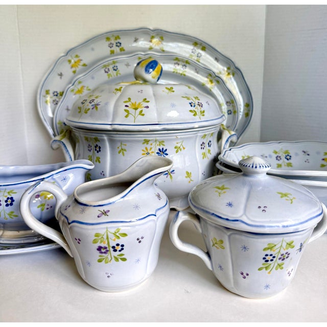 Ceramic 1970 Longchamp Printemps French Faience Dinnerware Service - 82 Pieces For Sale - Image 7 of 18