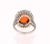Early 21st Century 16.69 Carat Cabochon Spessartine Diamond White Gold Cocktail Ring, Size 7 For Sale - Image 5 of 5