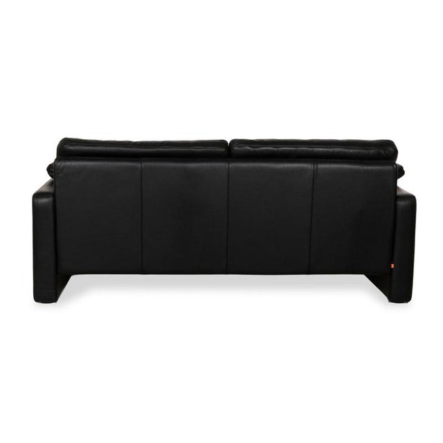 Conseta Leather Two-Seater Black Sofa from Cor For Sale - Image 11 of 13