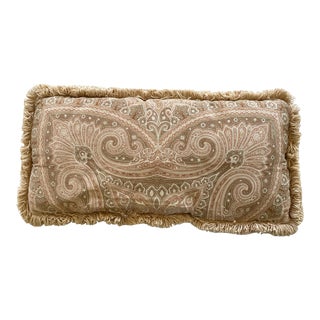 Etro Paisley Thow Pillow With Fringe Trim For Sale