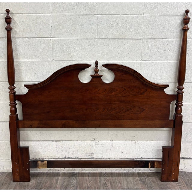Vintage Queen or Full Size Convertible Chippendale Style Poster Headboard For Sale In Kansas City - Image 6 of 12