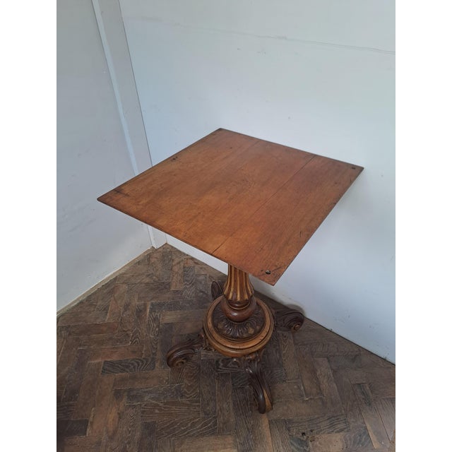 Brown Victorian Walnut Tilting Reading Stand, 1860 For Sale - Image 8 of 9