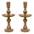 Traditional Indian Brass Engraved Candle Holders For Sale