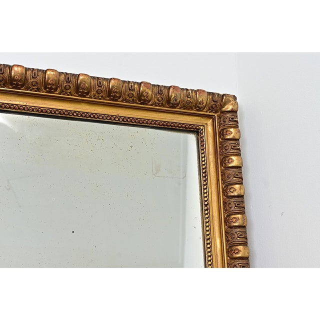 Late 19th Century French 19th Century Tall Gold Gilt Mantel Mirror For Sale - Image 5 of 12
