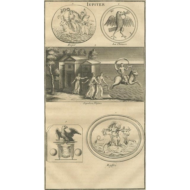 Black After Bernard de Montfaucon, Jupiter Mythological Scenes and Roman Reliefs, 1721, Engraving For Sale - Image 8 of 9