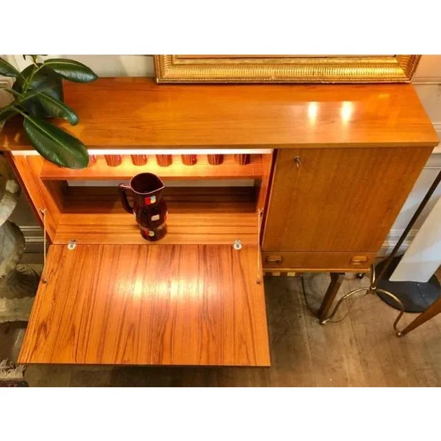 Vintage Highboard in Teak For Sale - Image 6 of 8