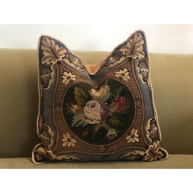 Antique Victorian Needlepoint Pillow Chairish