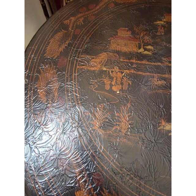Wood Chinoiserie End Table For Sale - Image 7 of 10