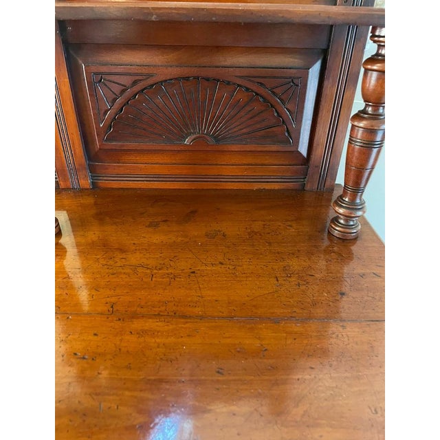 Antique Victorian Sideboard in Carved Walnut with Mirror, 1880 For Sale - Image 11 of 14