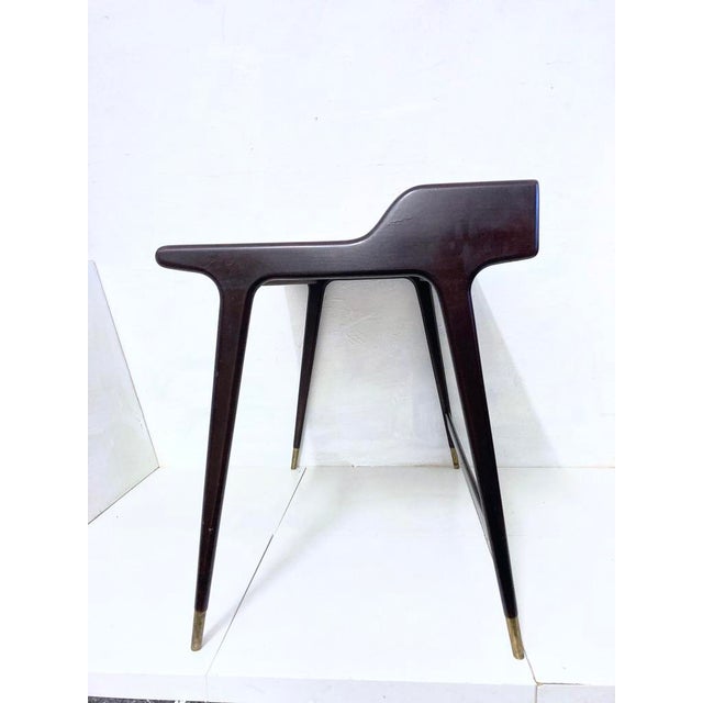 Brown Small Ladies Writing Desk attributed to Reinhold Stotz, 1950s For Sale - Image 8 of 18