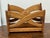 Oak Wood Sculptural Magazine Rack For Sale - Image 9 of 12