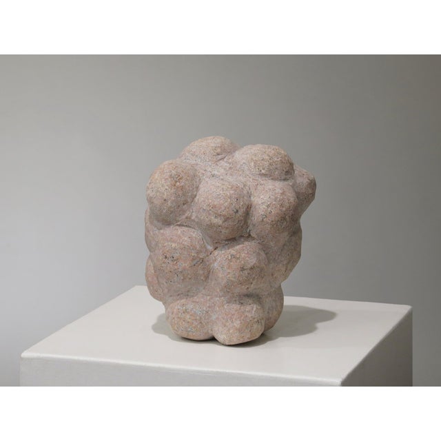 "Forma" Pink Granite Sculpture by Danish Artist Ole Mynster Herold For Sale - Image 4 of 4