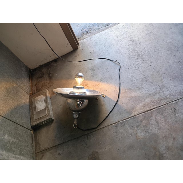 1990s Aluminum and Steel Space Age Style Pendant Lamp For Sale In San Diego - Image 6 of 6