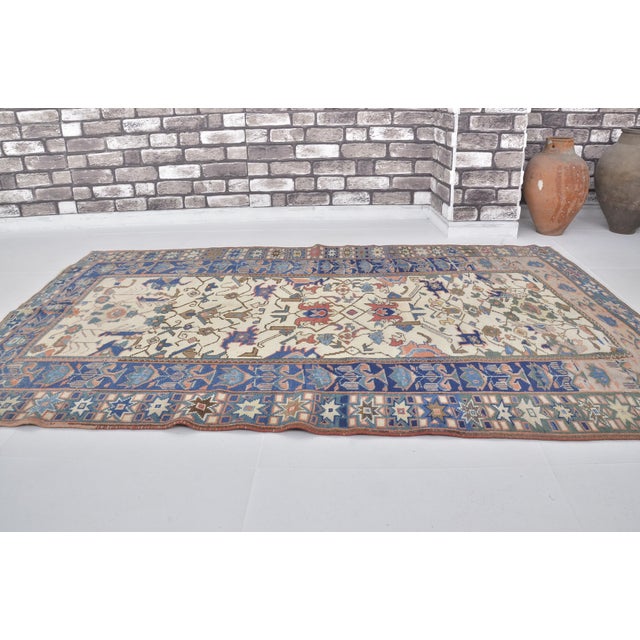 Geometric Vintage Anatolian Carpet For Sale - Image 4 of 10