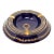 Vintage Italian Florentine Cobalt Blue and Gold Large Footed Ashtray For Sale