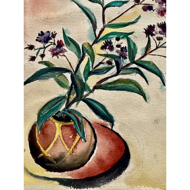 Original watercolor on paper by Henry Emil Salloch, also known as Heinz Emil Salloch, the German-born American artist and...