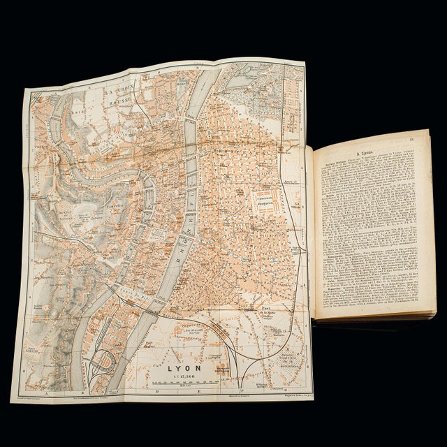 Small Antique Baedeker's South Eastern France Guide Book, Provence, Travel Maps For Sale - Image 6 of 12