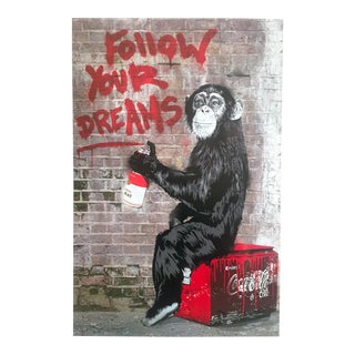 " Mr. Brainwash " Follow Your Dreams " Original Lithograph Print Pop Art Poster For Sale