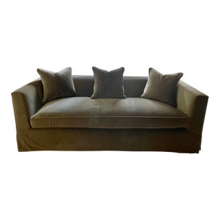 Mohair Wedge Arm Sofa For Sale