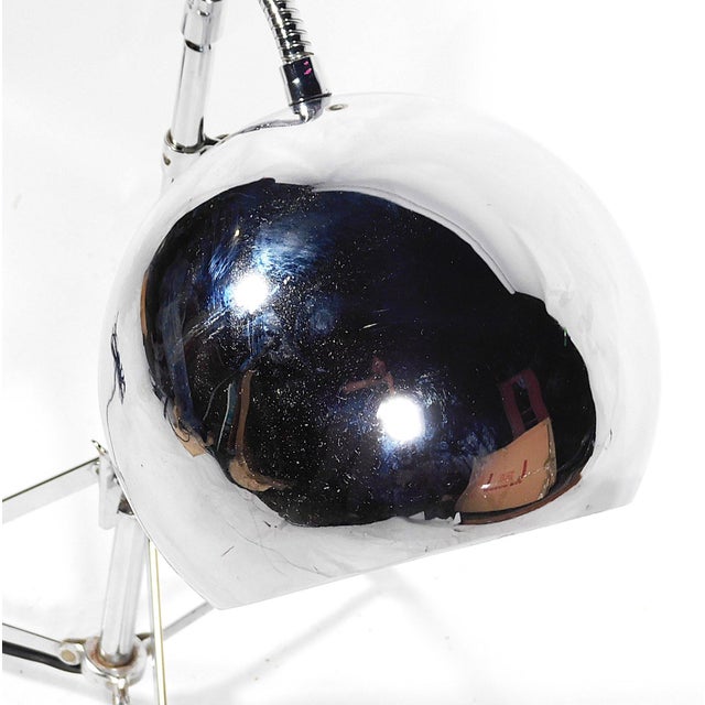 Mid-Century Modern 1960s Chrome Eyeball Sonneman Style Desk Lamp For Sale - Image 3 of 3