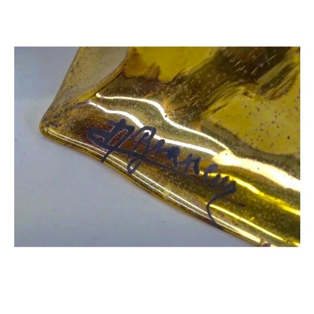 Gold Jacques Duval Brasseur, 1970s French Brass & Raw Mineral Agate Specimen Sculpture Art Candlesticks Pair, c.1970's For Sale - Image 8 of 12