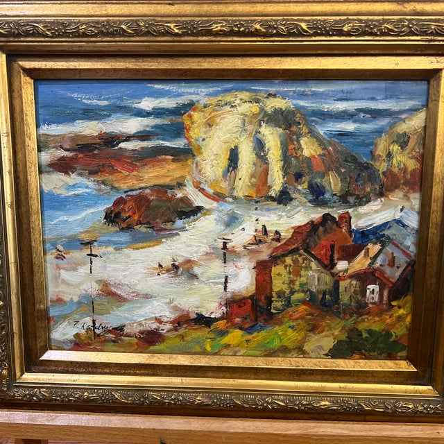 20 Th Century Italian School Impressionist Style Oil on Canvas Seascape View Signed Framed For Sale - Image 4 of 11