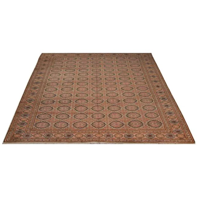 Traditional 1960s Handwoven Turkish Kayseri Area Rug 6'8"×9'5" For Sale - Image 3 of 6