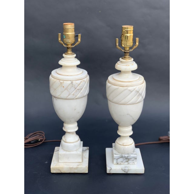Italian Marble Lamps a Pair Chairish